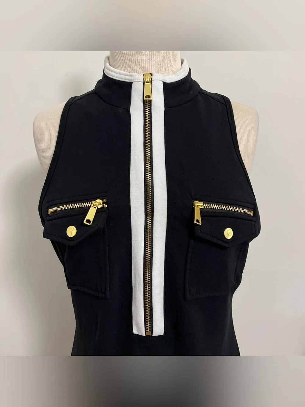 Boston Proper Sleeveless Chic Zip Racerback Dress - Picture 4 of 9